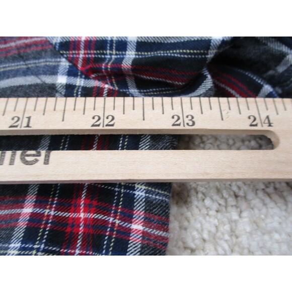 UNTUCKit Shirt Men Large Slim Fit Gray Red Holmberg Plaid Flannel Button Up * - Picture 9 of 11